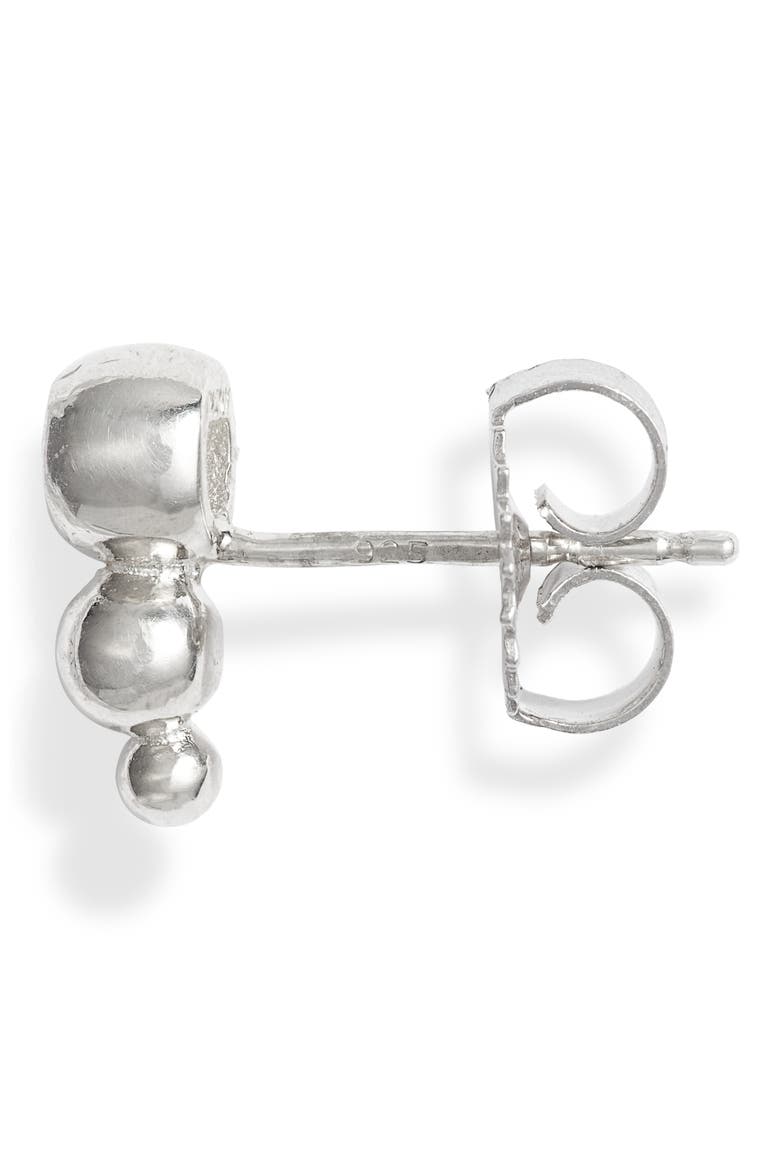 White Topaz Ear Crawlers, Alternate, color, SILVER