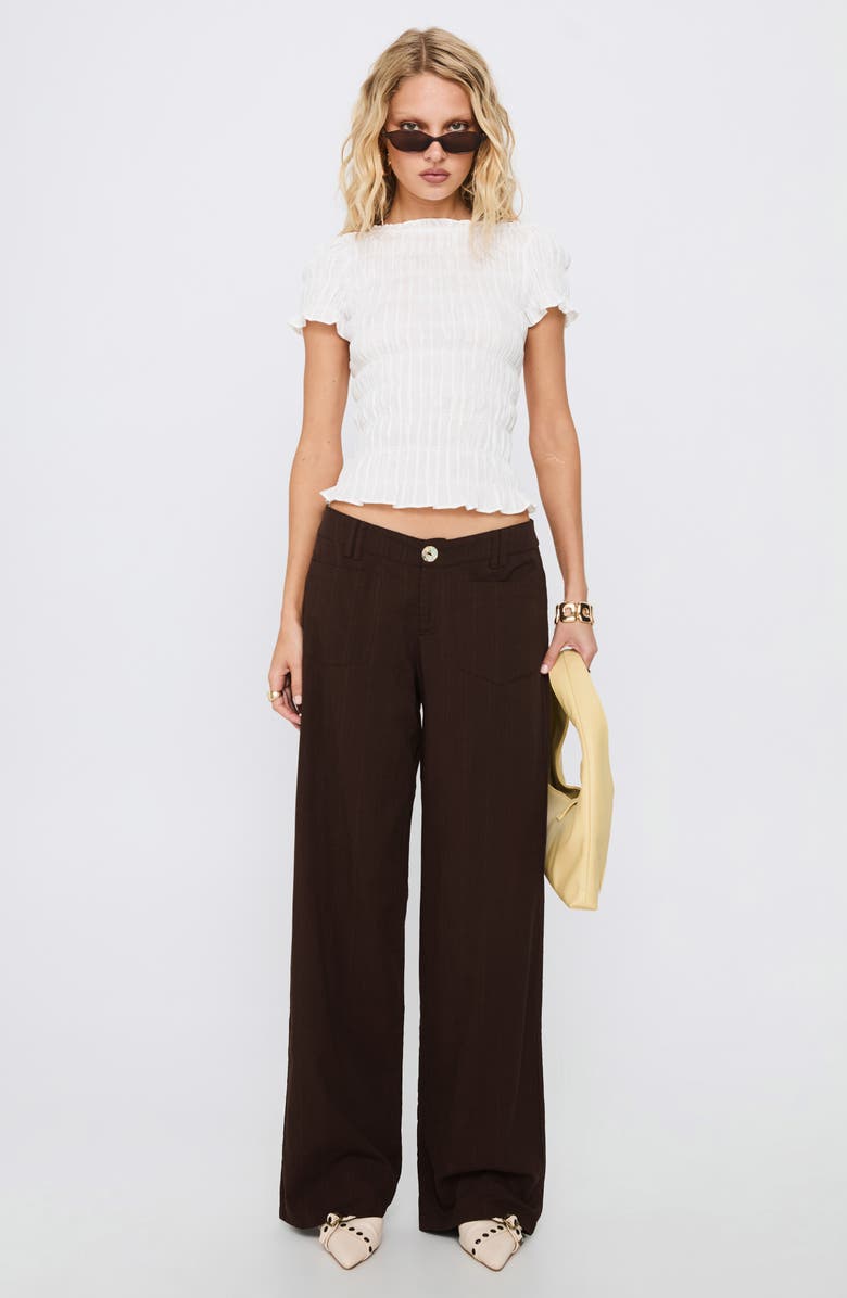 Princess Polly Romelle Smocked Cotton Top, Alternate, color, 