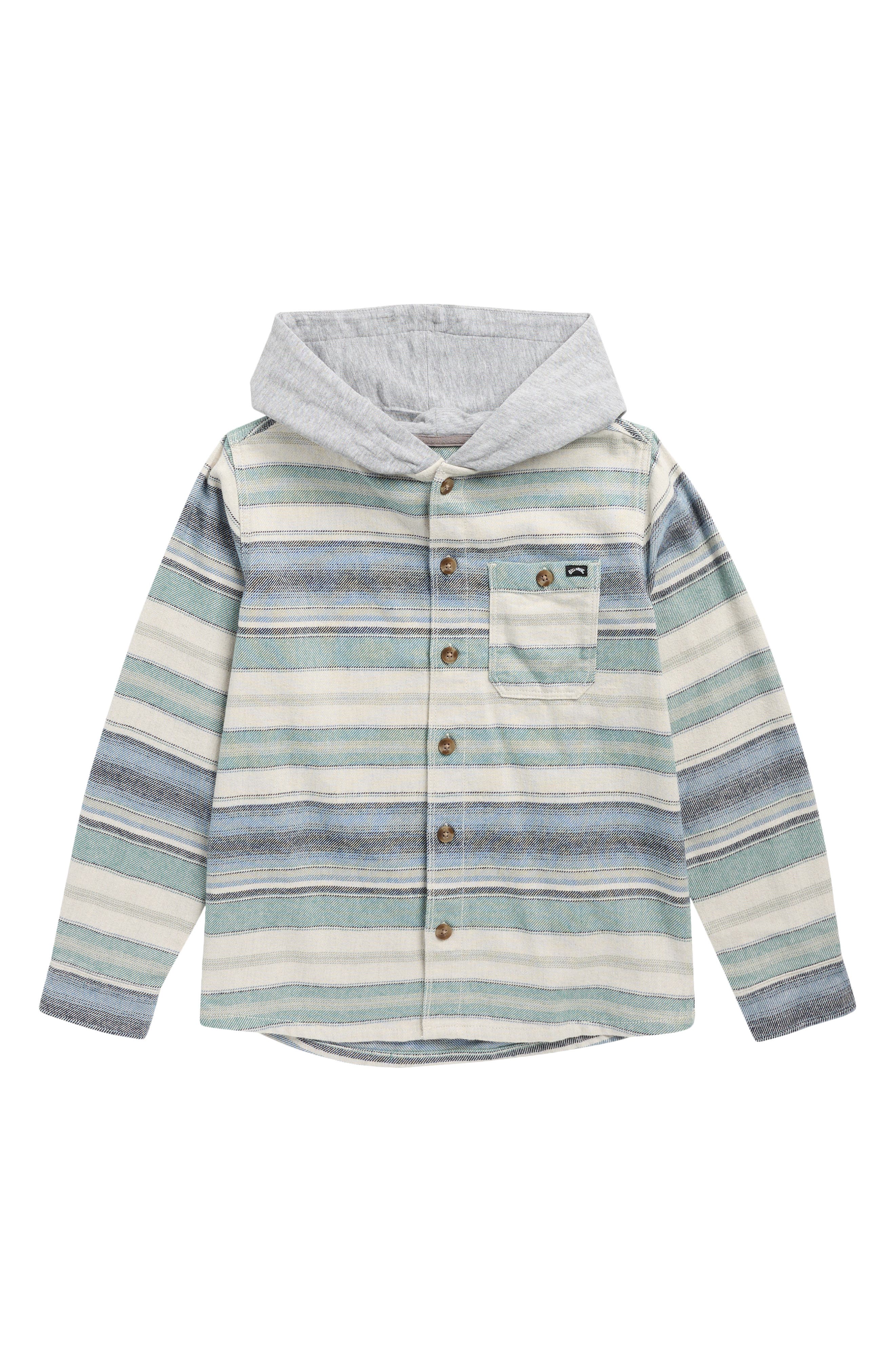 Billabong Kids' Baja Hooded Flannel Shirt