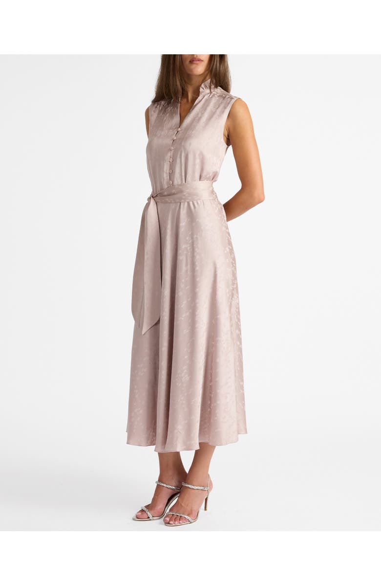 Santorelli Nirva Sleeveless Dress in Tonal Floral Jacquard, Alternate, color, Lilac Shadow