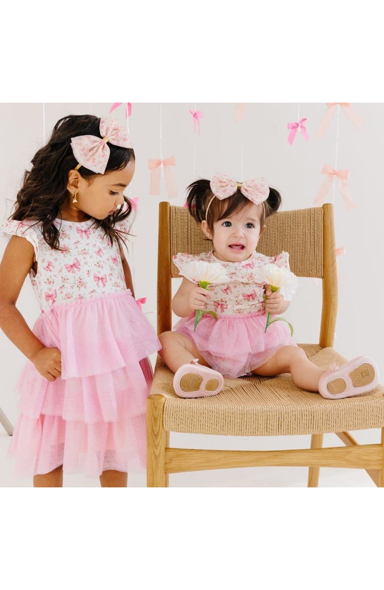 Sweet Wink Ditsy Floral Short Sleeve Tutu Bodysuit, Alternate, color, Multicolor