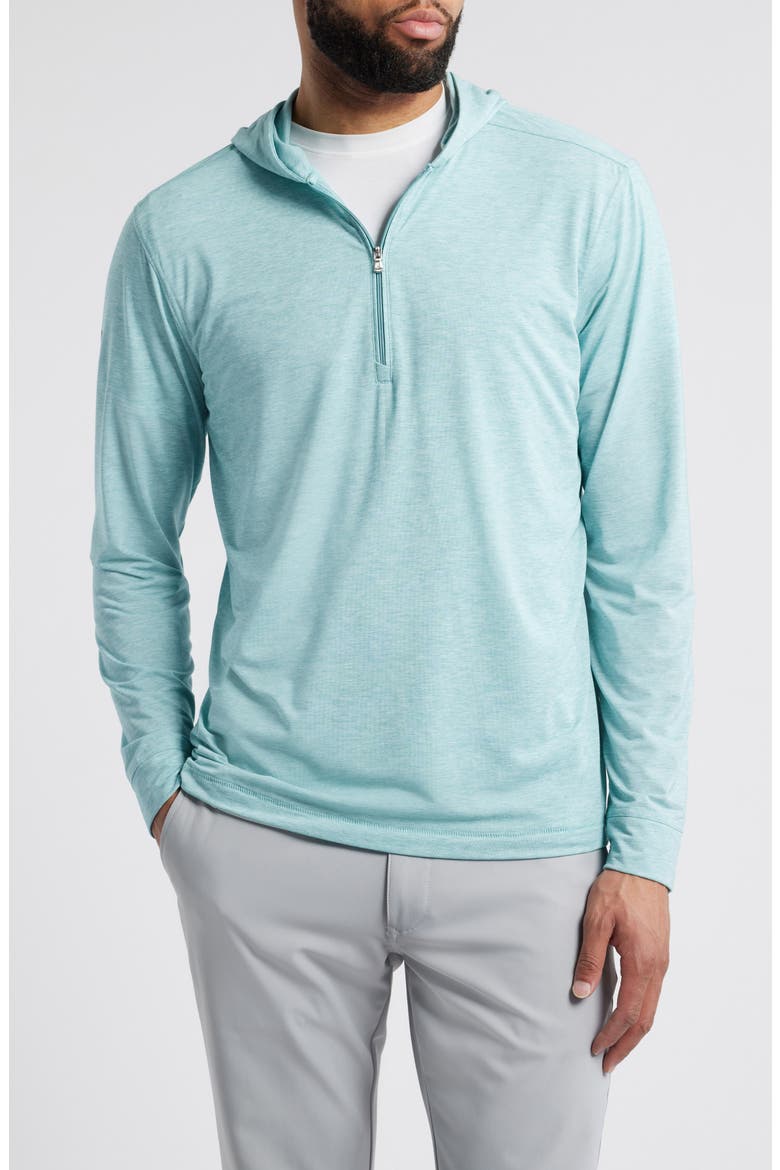 Welsey Performance Half Zip Hoodie, Main, color, GREEN GRASS