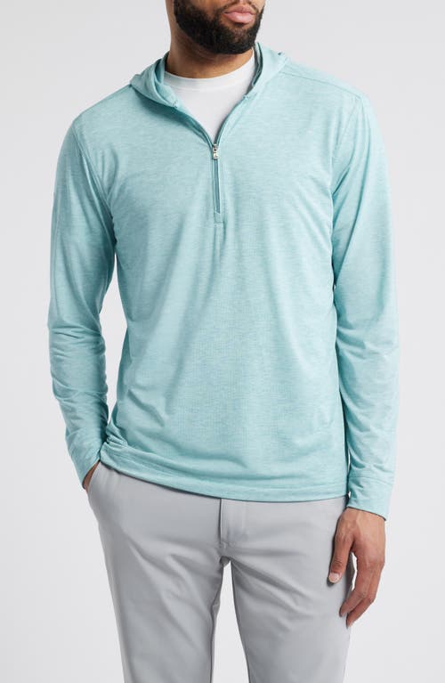 Johnnie-o Welsey Performance Half Zip Hoodie In Green Grass