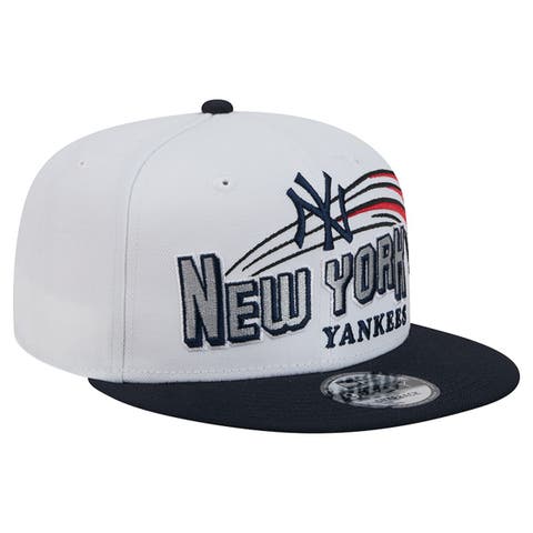 Men's New Era White New York Yankees Retro Sweep 9FIFTY Snapback Hat