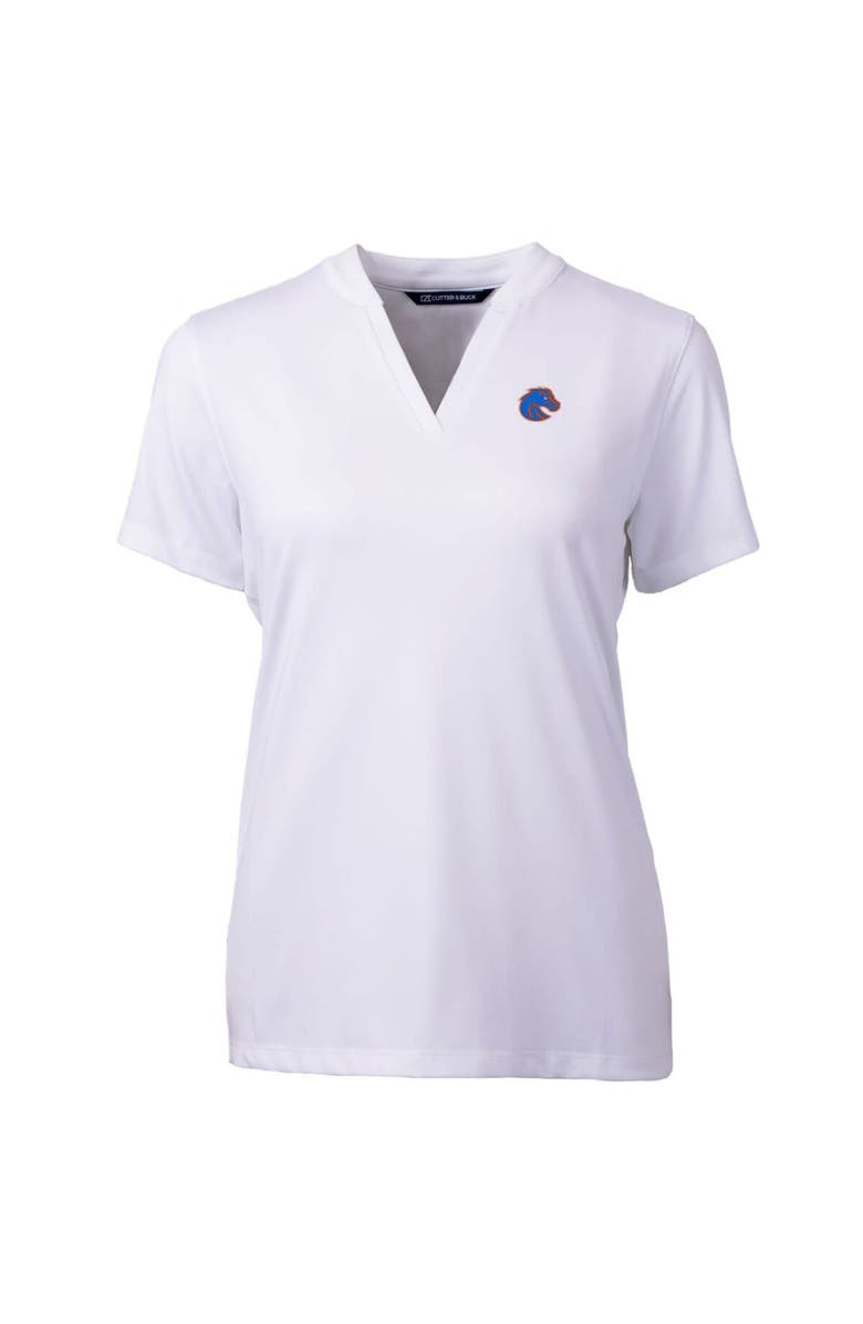 Cutter & Buck Women's Cutter & Buck White Boise State Broncos Forge Blade V-Neck Top, Alternate, color, 