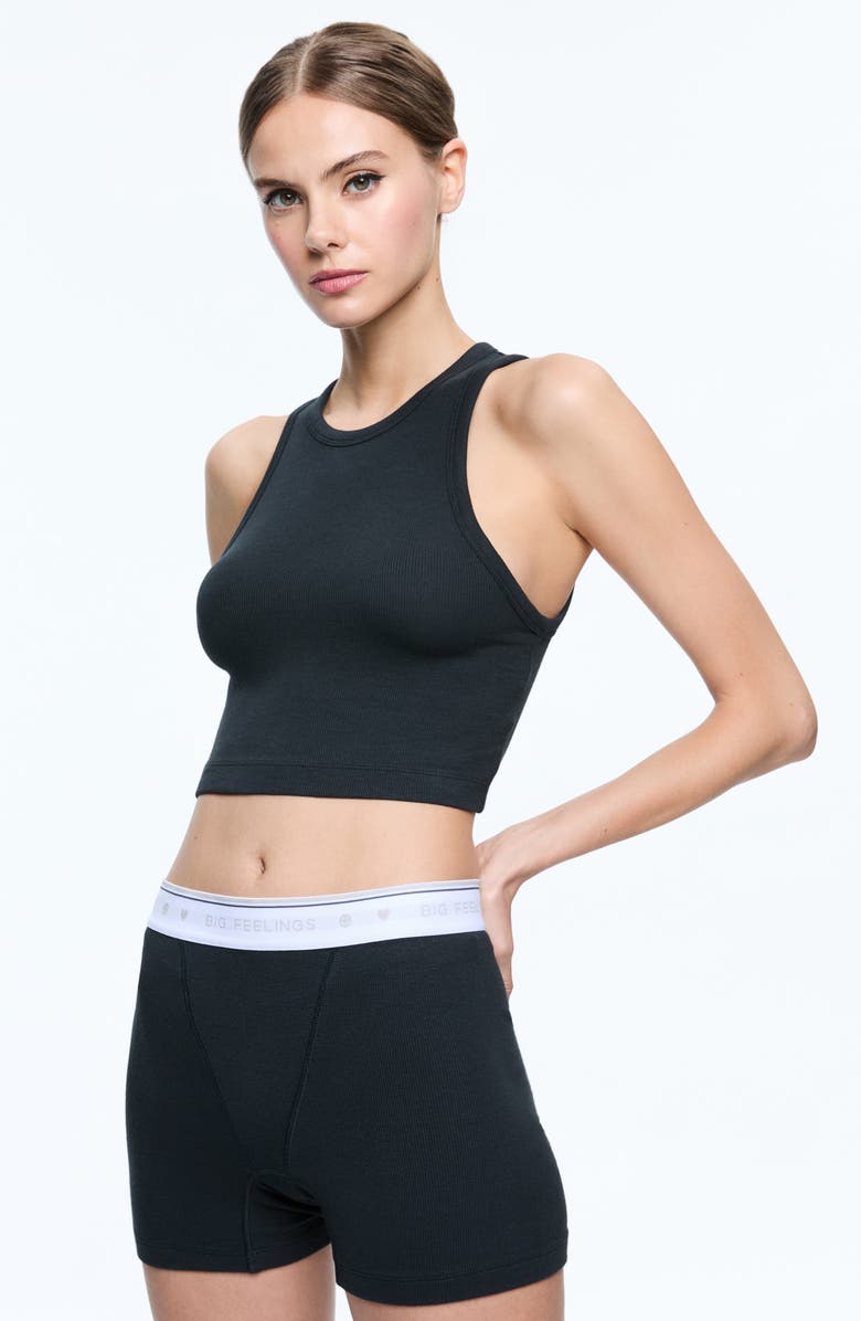 Alice + Olivia Stacy BF Crop Tank & Shorts Pajamas, Alternate, color, 