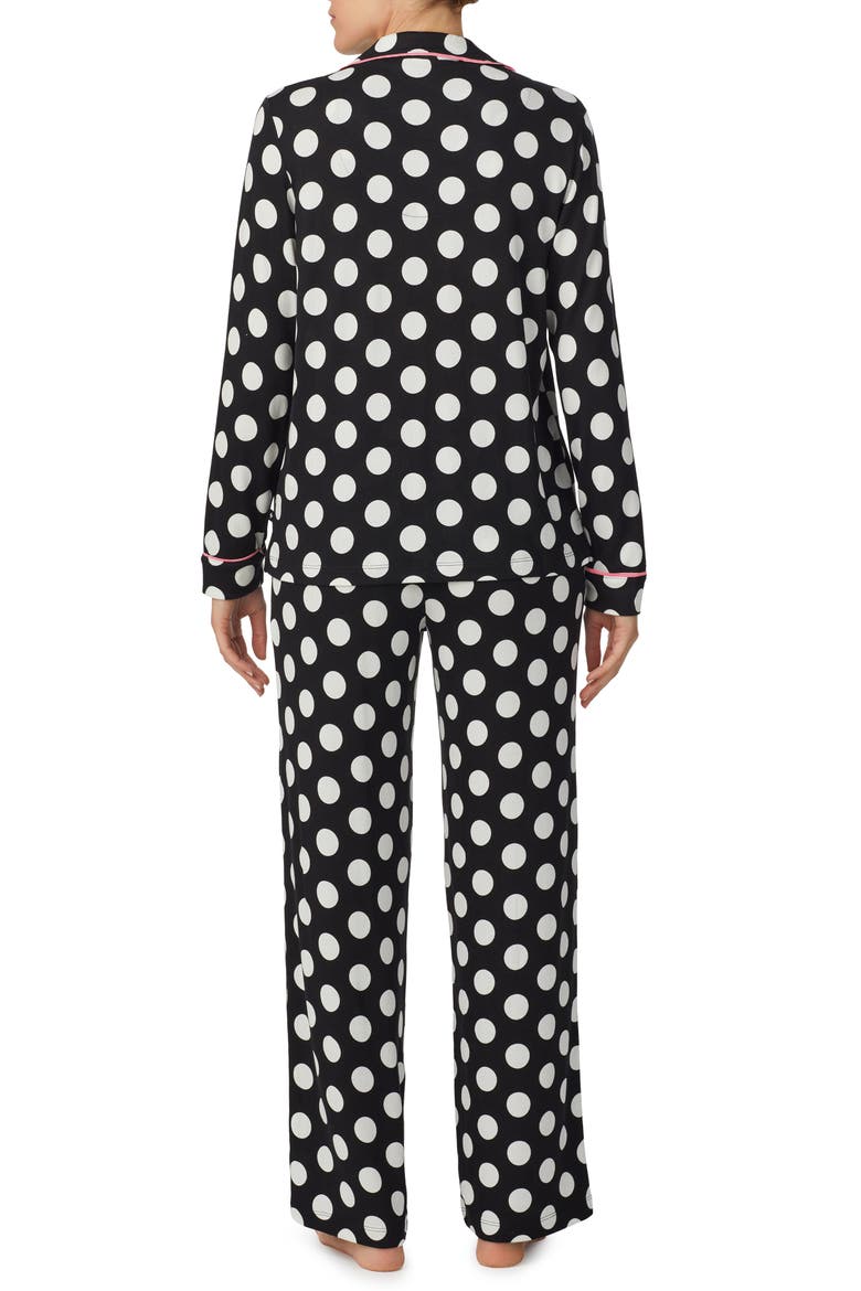 polka dot print pajamas, Alternate, color, BLACK DOT