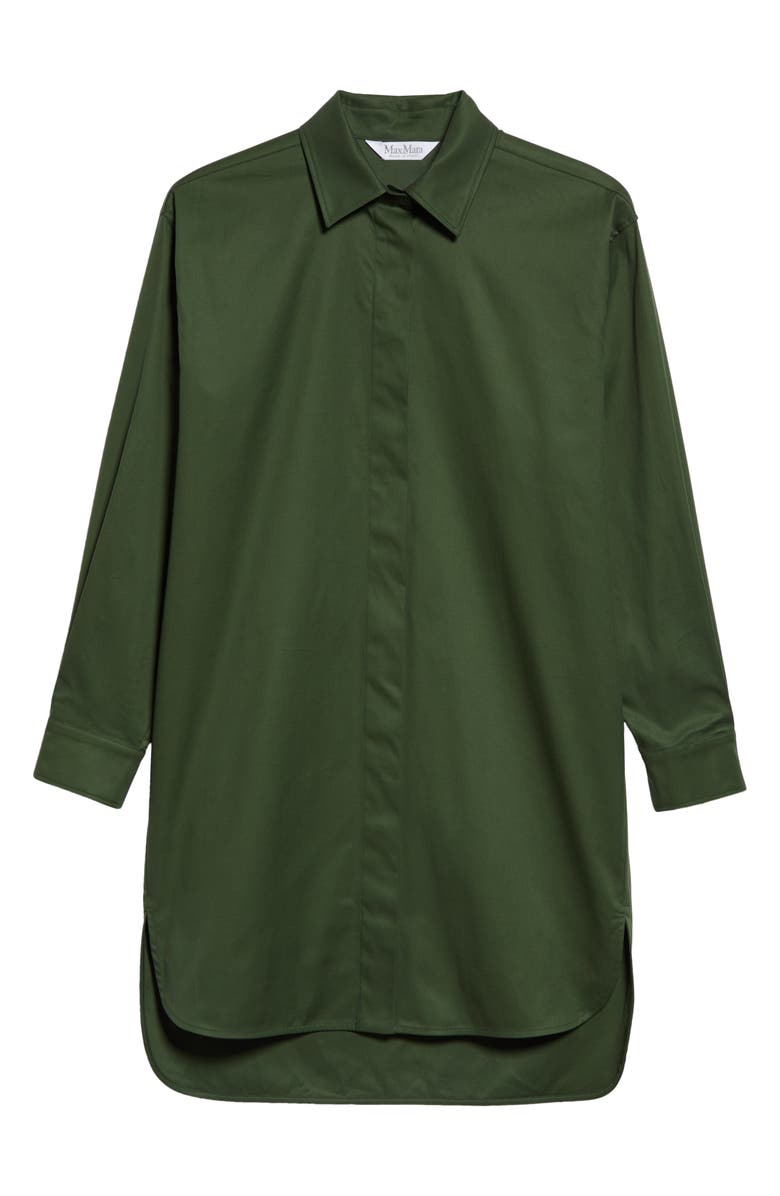 Max Mara Pucci Long Sleeve Stretch Cotton Shirtdress, Alternate, color, 
