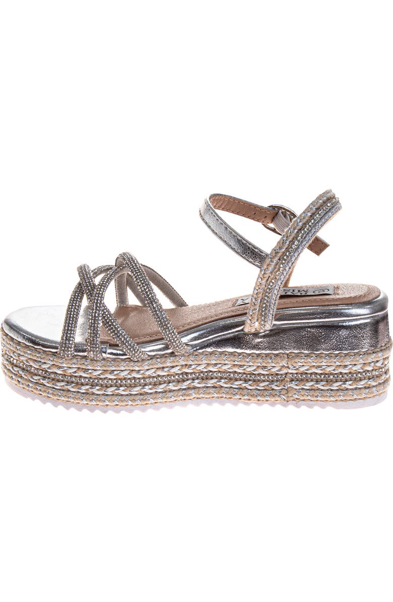 Badgley Mischka Collection Kids' Platform Wedge Sandal, Alternate, color, Silver