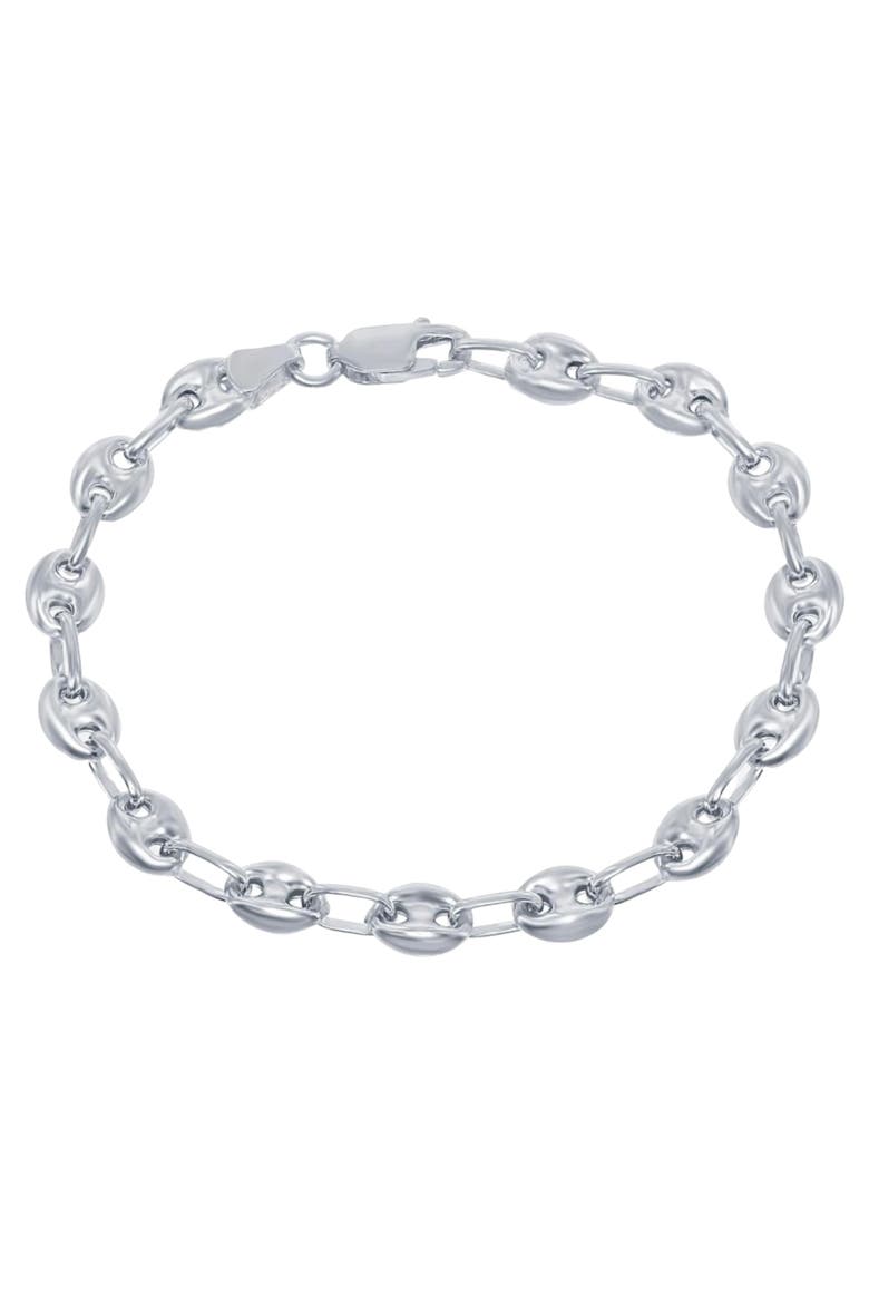 Sterling Silver Fancy Anklet, Main, color, Silver