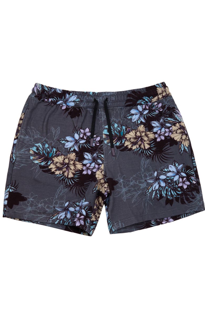 Lords of Harlech Exotic Floral Mens Lounge Short, Main, color, Exotic Floral Black