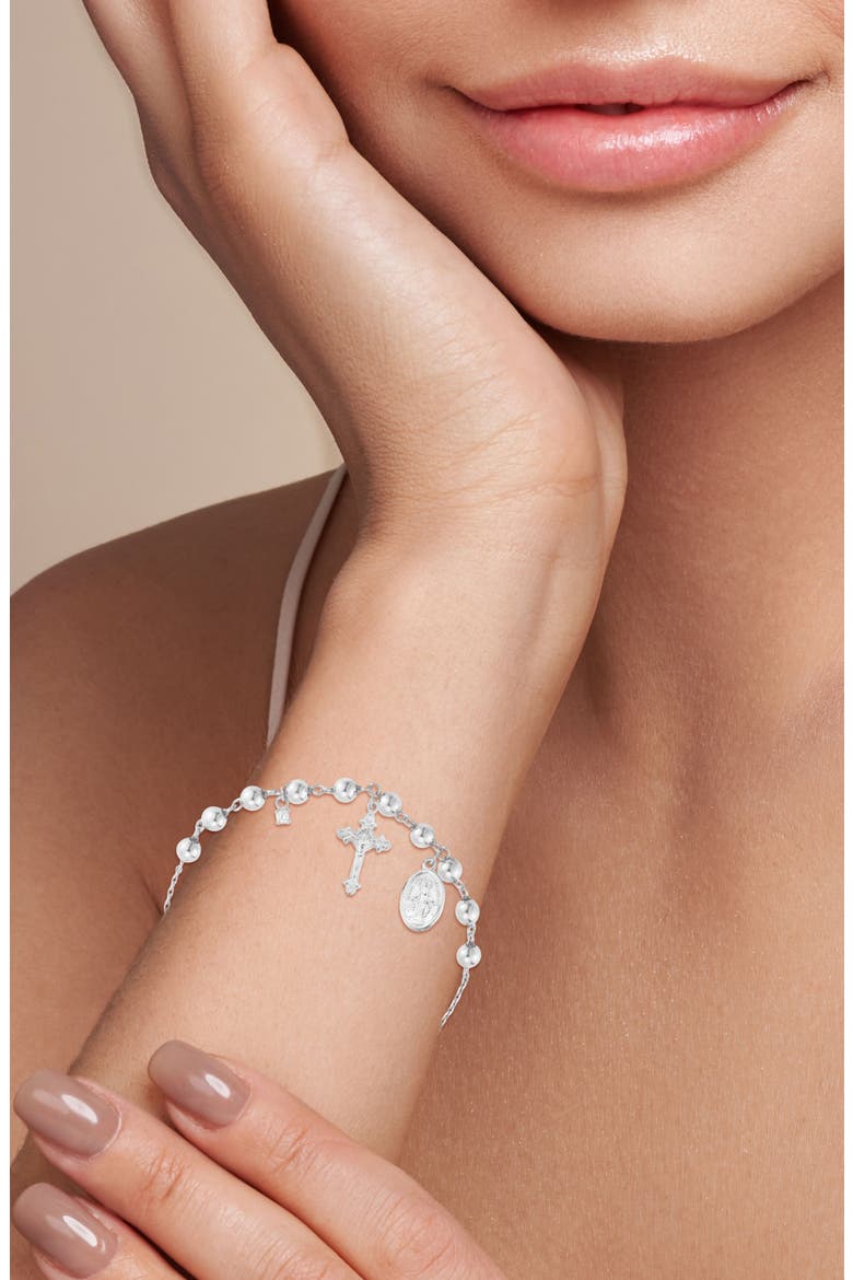 Rosary Bracelet, Alternate, color, SILVER