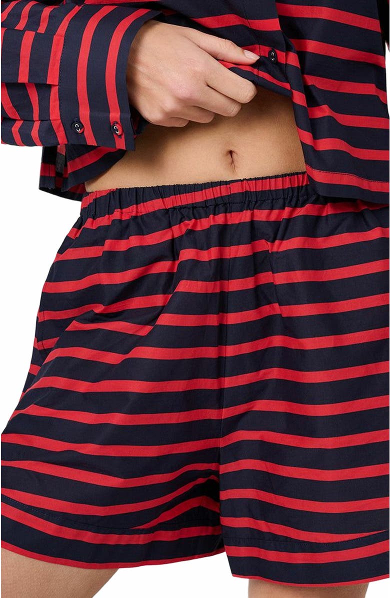 WeWoreWhat Pull On Beach Short, Alternate, color, Tr Red/Dk Navy