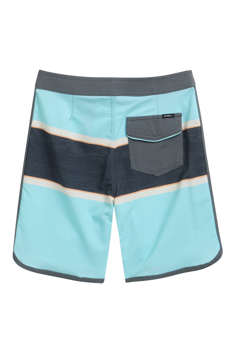Kids' Lennox Scallop Swim Trunks, Alternate, color, CANAL BLUE