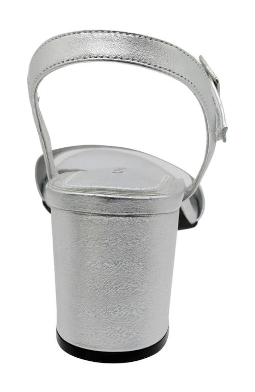 David Tate Ageless Ankle Strap Sandal In Silver Matte