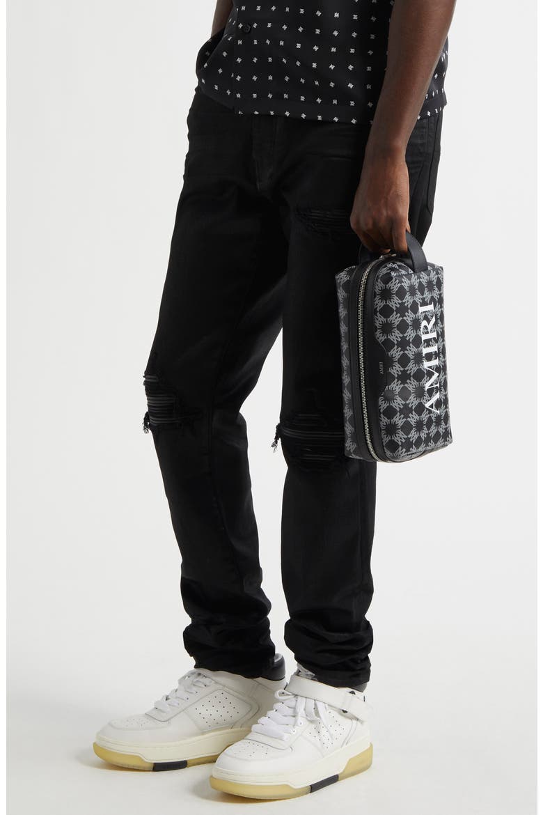 Quad Monogram Coated Canvas Dopp Kit, Alternate, color, BLACK