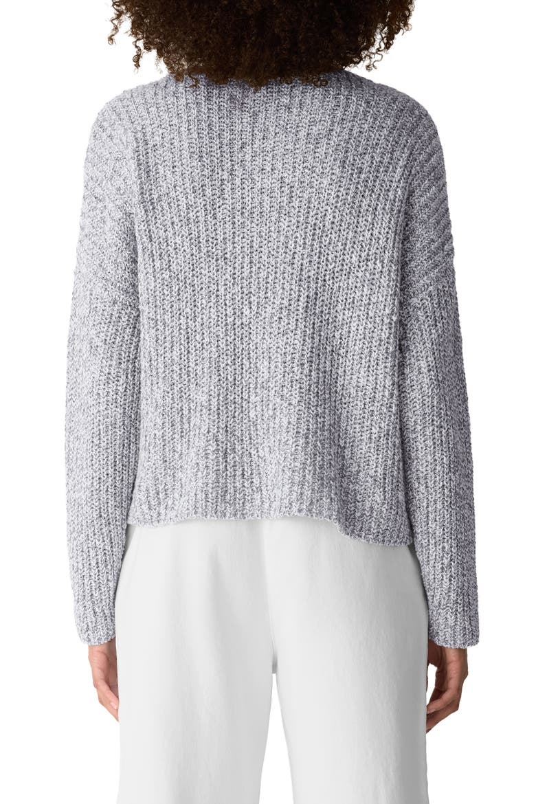 Crewneck Organic Cotton Blend Sweater, Alternate, color, DARK PEARL