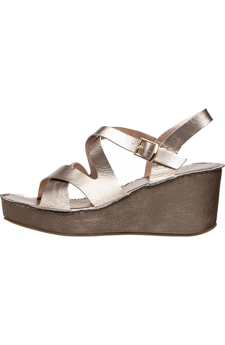 ANTELOPE Sari Platform Wedge Sandal, Alternate, color, Champagne