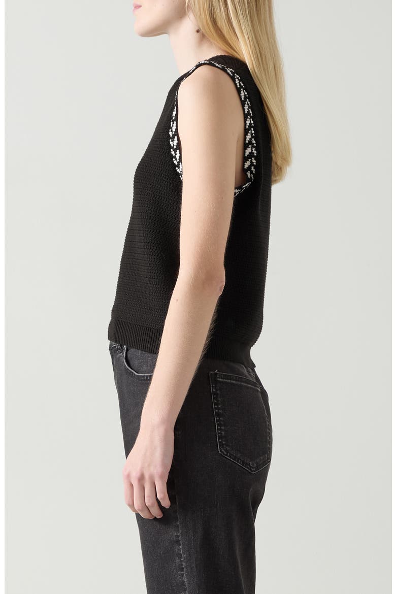 River Knit Sleeveless Sweater, Alternate, color, BLACK MULTI