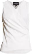 Emporio Armani Ruched Sleeveless Wrap Top