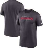 Nike Men's Nike Pewter Tampa Bay Buccaneers Primetime Legend Wordmark Performance T-Shirt