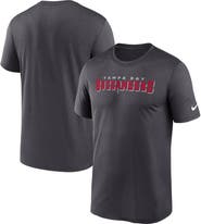 Nike Men's Nike Pewter Tampa Bay Buccaneers Primetime Legend Wordmark Performance T-Shirt