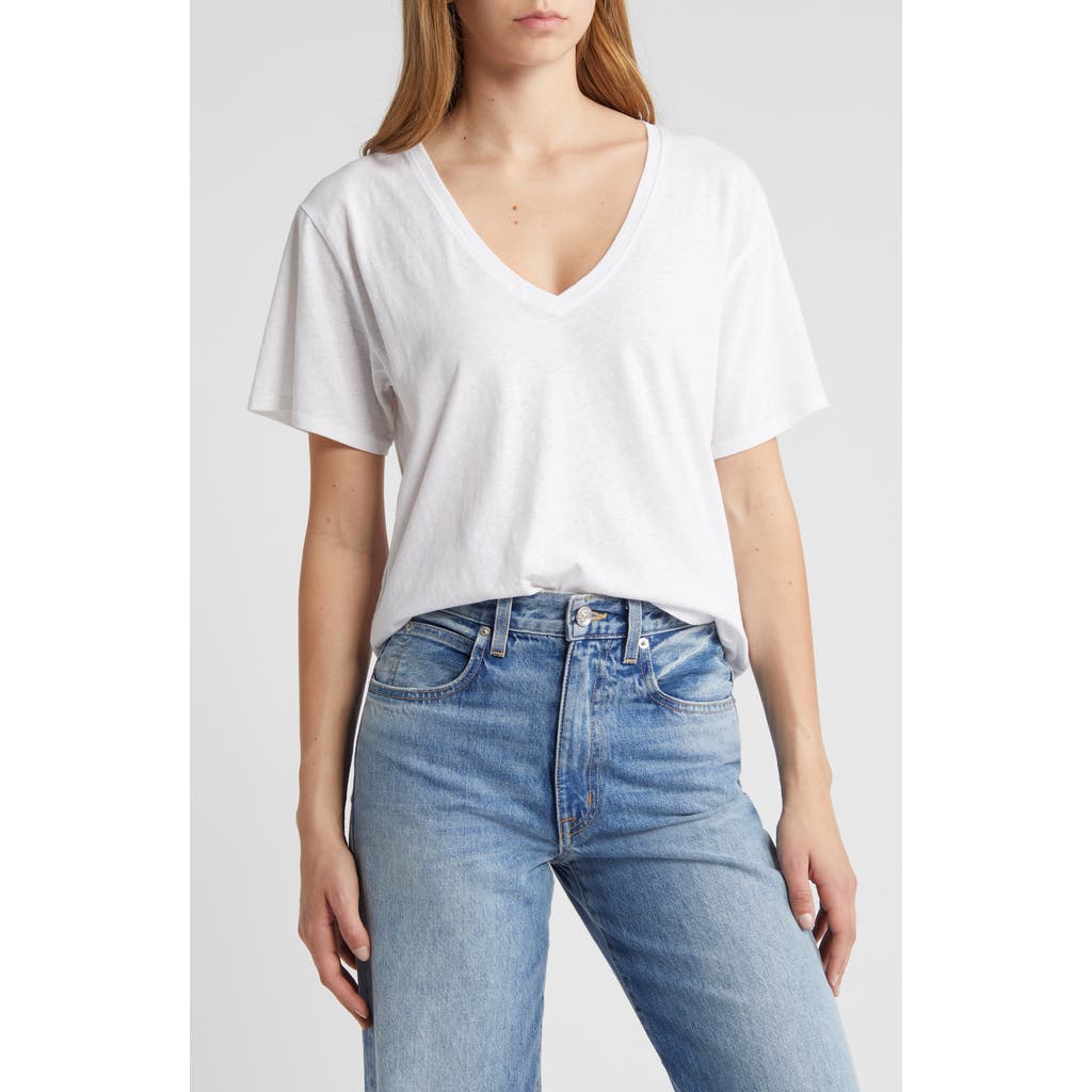 NATION LTD NATION LTD PHOENIX OVERSIZE COTTON & LINEN T-SHIRT