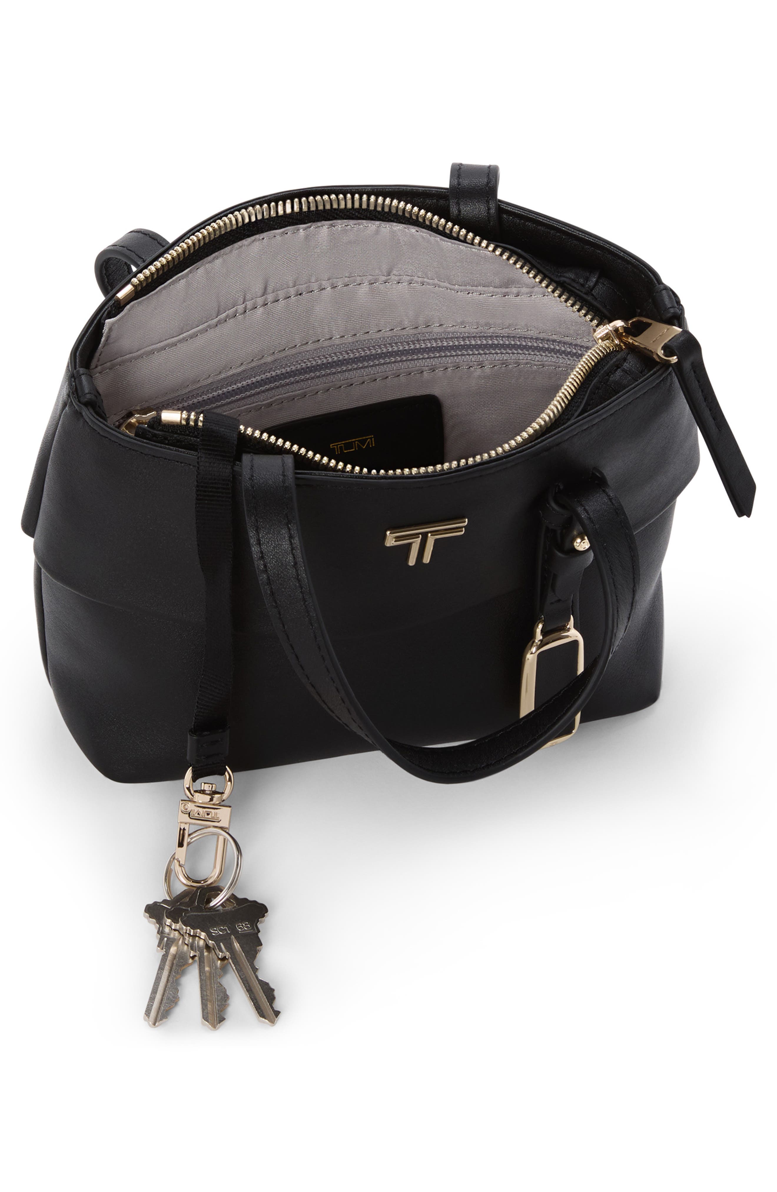 TUMI Voyageur Mia Mini Tote Bag, Alternate, color, Black/ Light Gold