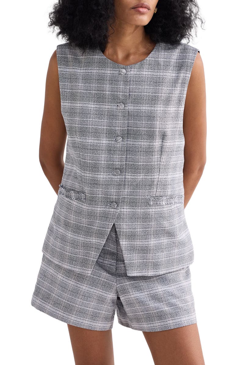 Reistor Cotton Tweed Vest Jacket, Alternate, color, Steel Breeze