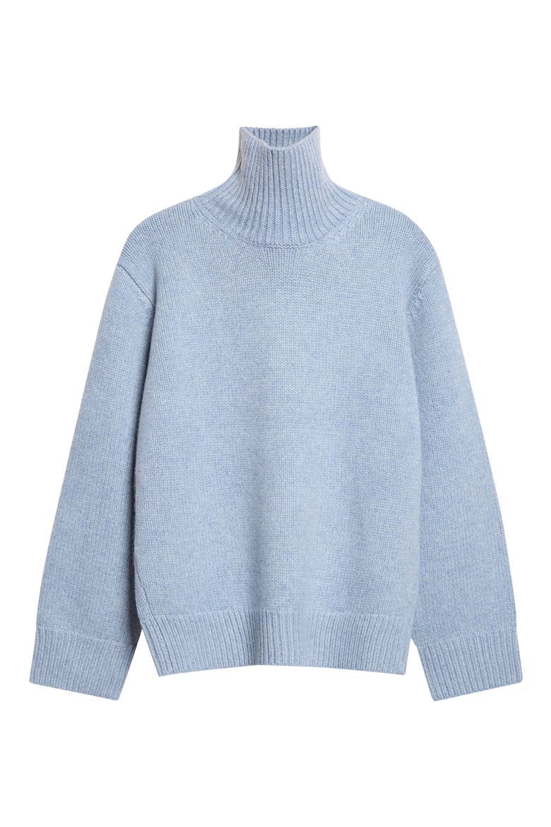 Oversize Lambswool Turtleneck Sweater, Main, color, VINTAGE BLUE