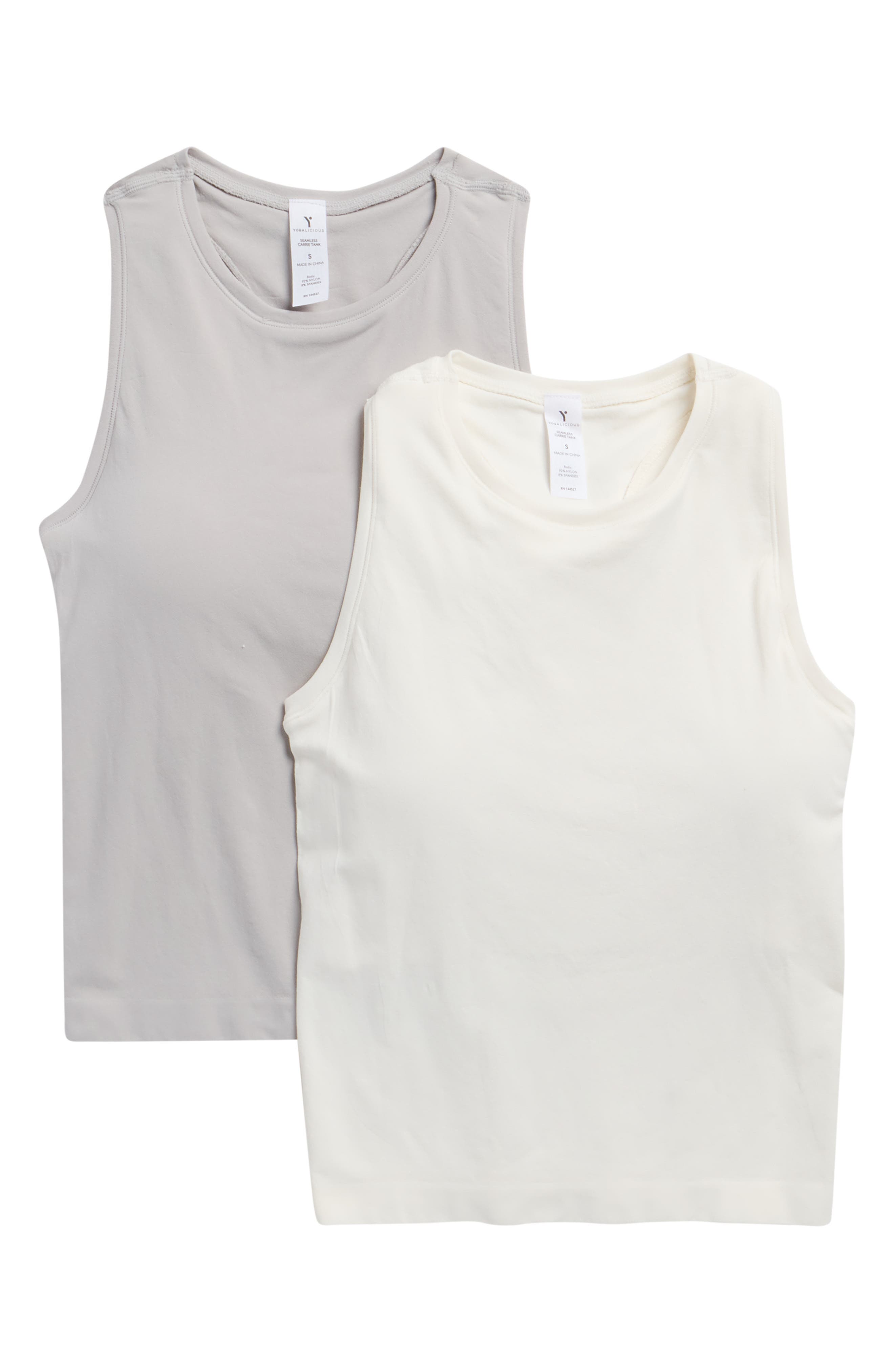YOGALICIOUS 2-Pack Seamless Carrie Racerback Tanks