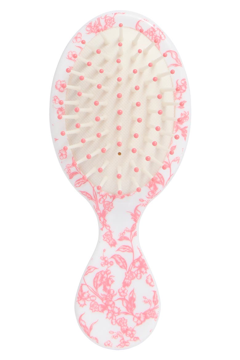 Mini Hair Brush, Main, color, PINK TOILE