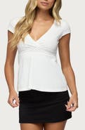 EDIKTED Indygo Polka Dot Babydoll Top