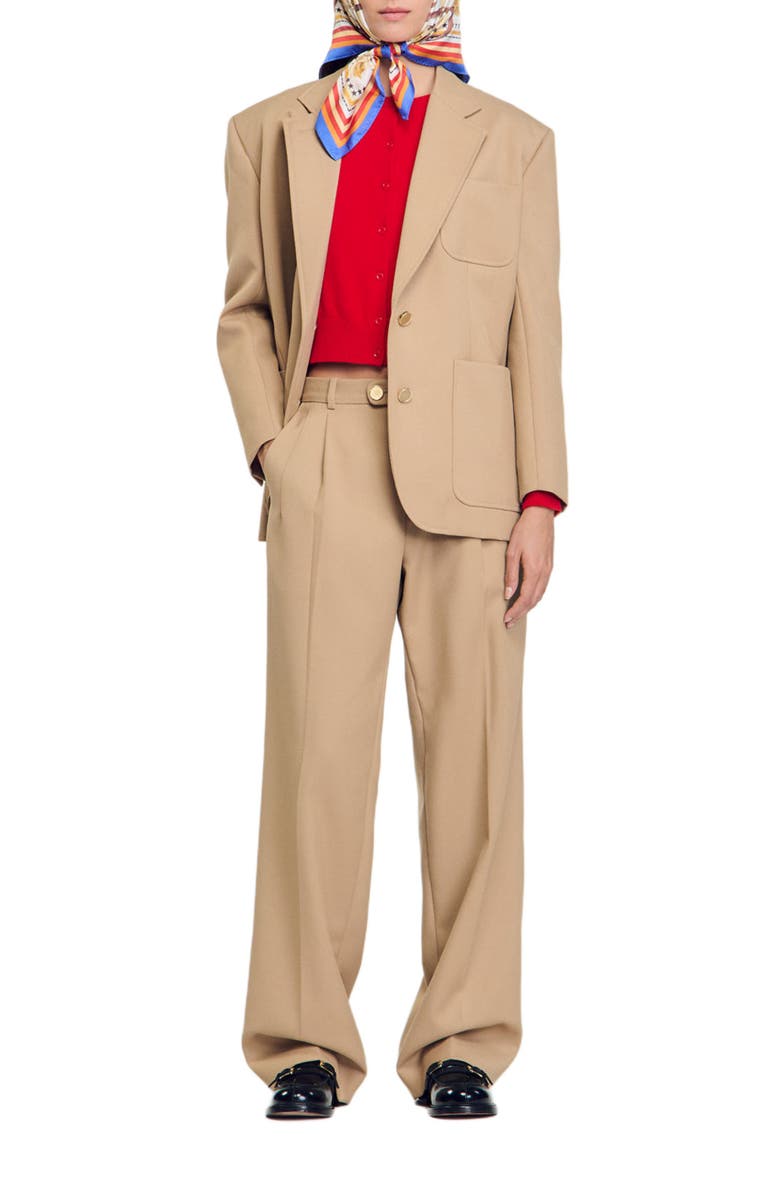 SANDRO Slim-fit suit jacket, Alternate, color, 