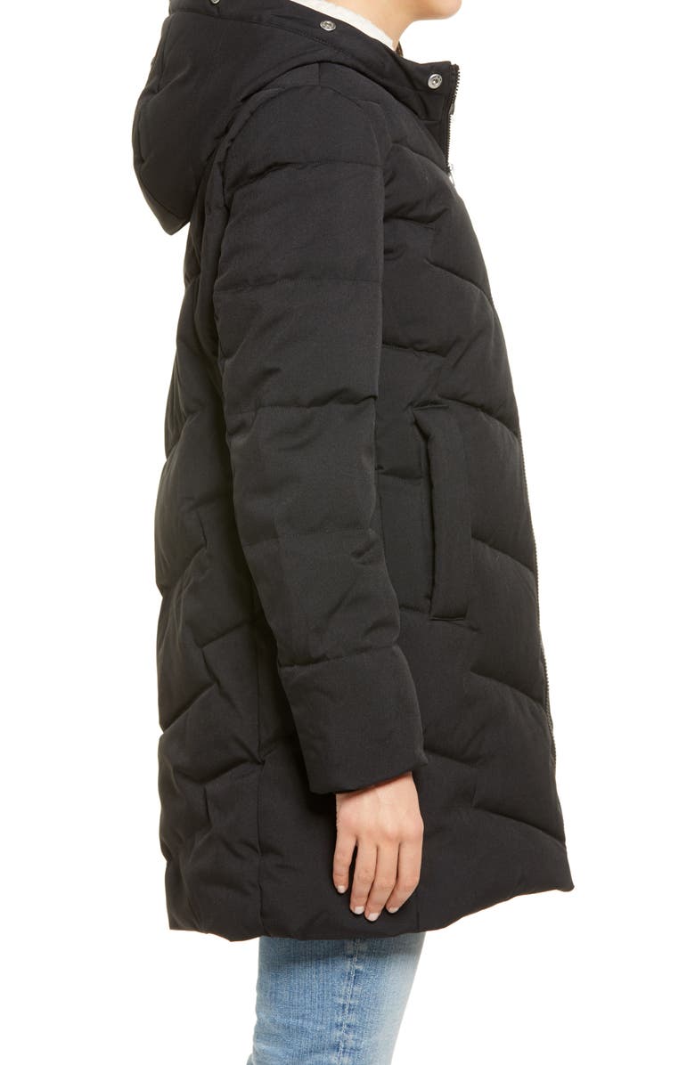 Sam Edelman Faux Fur Trim Quilted Parka, Alternate, color,