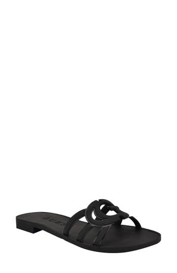 Guess Elyho Jelly Slide Sandal In Black