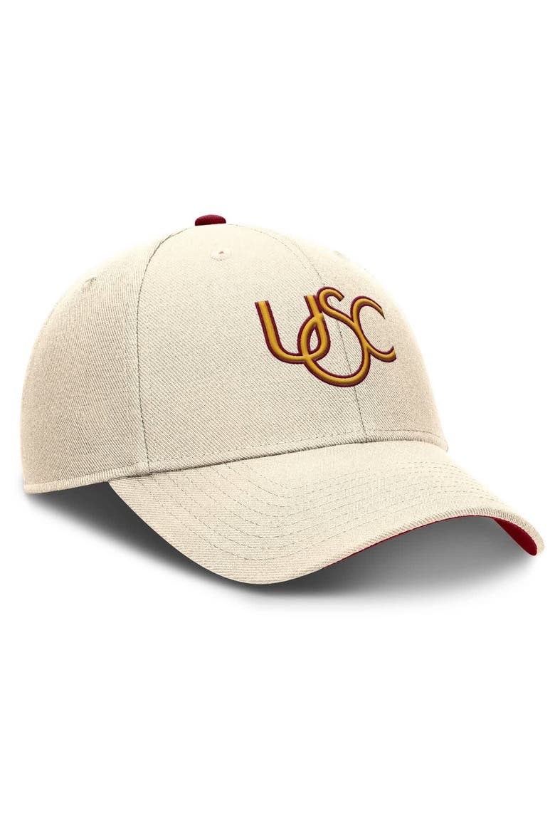 Men's Nike Natural USC Trojans Rise Legacy Adjustable Hat, Alternate, color, Natural