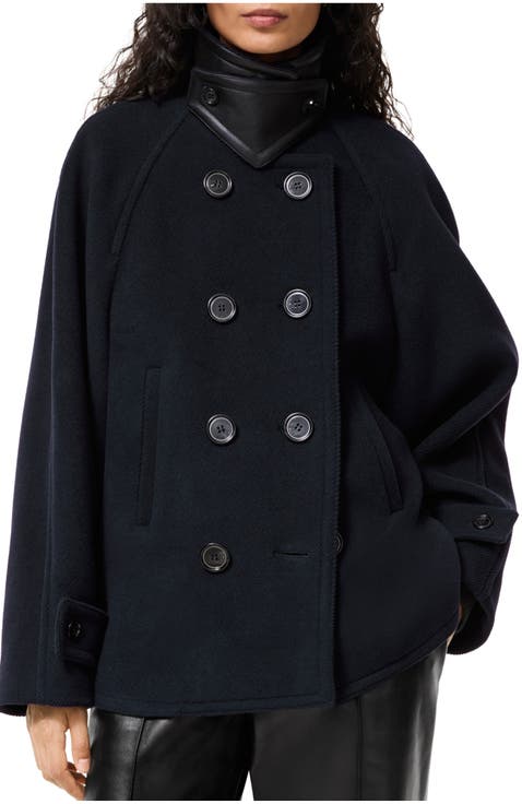 Wool Blend Pea Coat