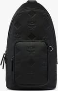 MCM Aren Sling Bag in Embossed Monogram Leather