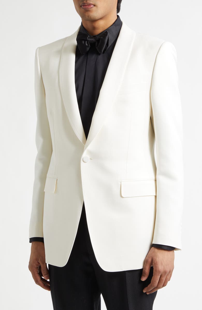 TOM FORD Wool & Silk Faille Dinner Jacket, Alternate, color, White