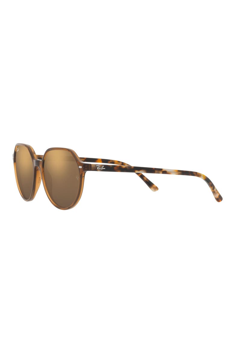 Thalia 53mm Mirrored Square Sunglasses, Alternate, color, TRANSPARENT