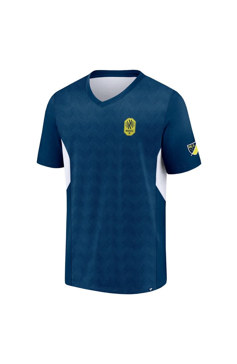 FANATICS Men's Fanatics Branded Navy Nashville SC Extended Play V-Neck T-Shirt, Alternate, color,