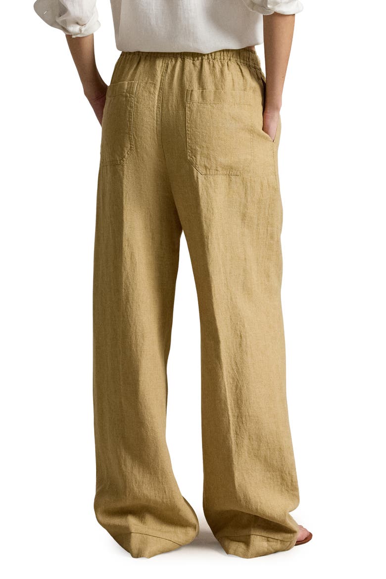 Linen Drawstring Pants, Alternate, color, CLASSIC CAMEL