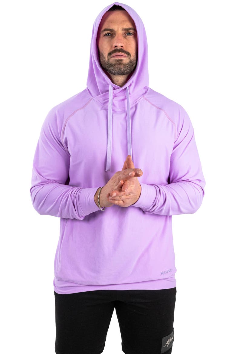 Solid Cotton Hoodie, Alternate, color, PURPLE