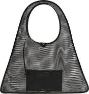 Alaïa One-Piece Fishnet & Patent Leather Shoulder Bag