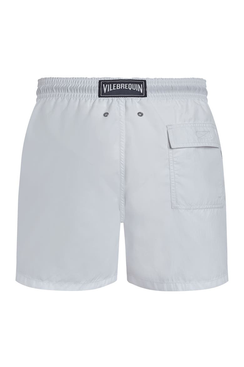 Men Swim Shorts Embroidered Whale, Alternate, color, white