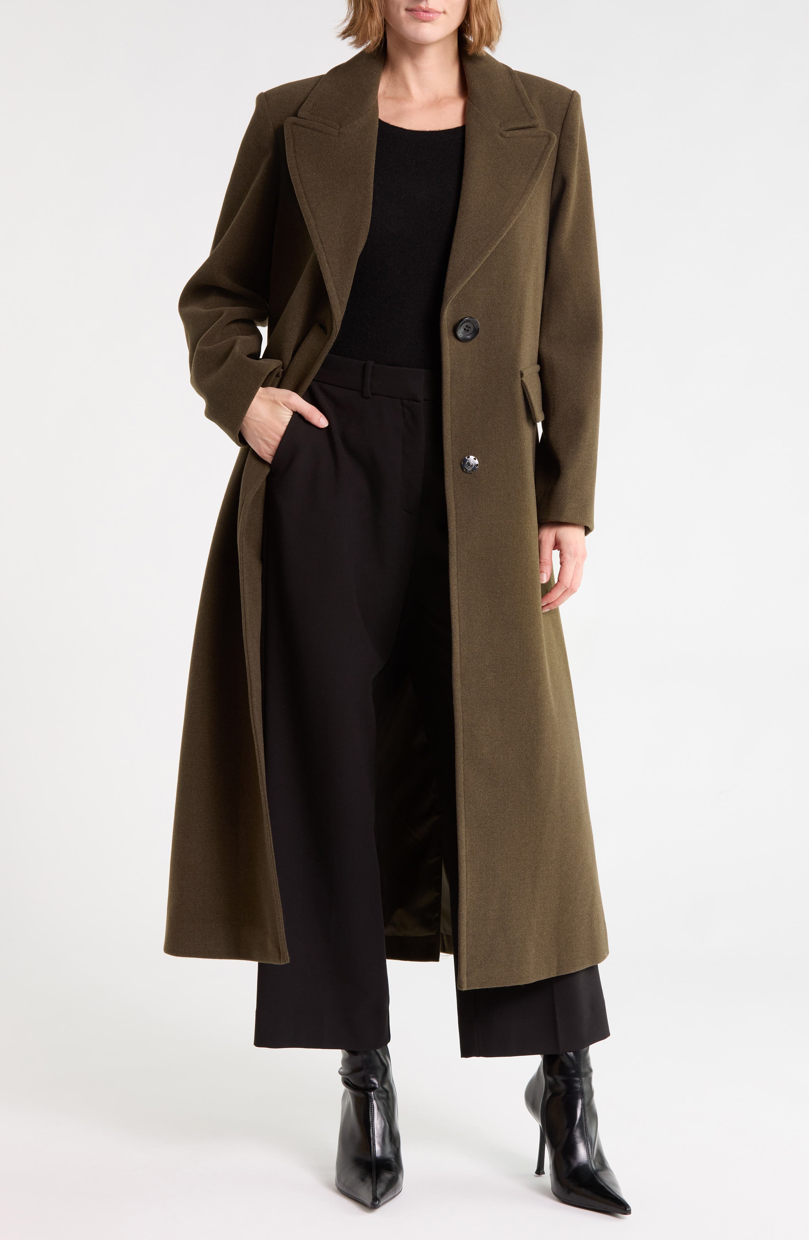 Single Button Maxi Reefer Coat