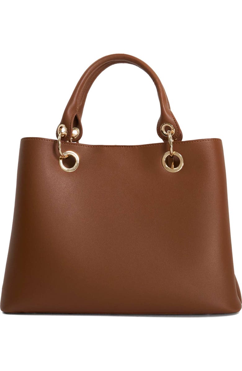 Dune London Delaser Faux Leather Tote, Alternate, color, Tan