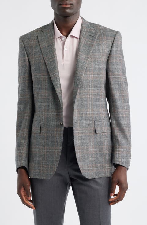 Siena Regular Fit Plaid Wool & Silk Blend Sport Coat