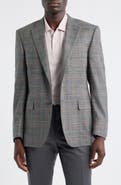 Canali Siena Regular Fit Plaid Wool & Silk Blend Sport Coat